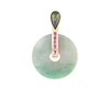 Jadeite (type-A) carving, opal and ruby pendant