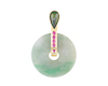 Jadeite (type-A) carving, opal and ruby pendant Jadeite (type-A) carving, opal and ruby pendant