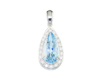 Aquamarine and diamond pendant