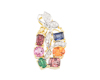 Blue sapphire, garnet, spinel and diamond pendant Blue sapphire, garnet, spinel and diamond pendant