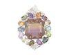 Ametrine, mixed gem stones and diamond pendant Ametrine, mixed gem stones and diamond pendant