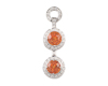 Mandarin spessartite garnet and diamond pendant