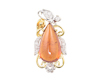 Mandarin spessartite garnet and diamond pendant