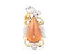 Mandarin spessartite garnet and diamond pendant Mandarin spessartite garnet and diamond pendant