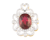 Rubellite and diamond pendant Rubellite and diamond pendant