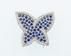 Blue sapphire and diamond brouch Blue sapphire and diamond brouch
