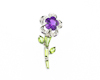 Amethyst, peridot and diamond brouch Amethyst, peridot and diamond brouch