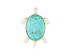 Turquoise and cubic zirconia brouch Turquoise and cubic zirconia brouch