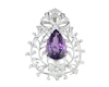 Amethyst and cubic zirconia brouch Amethyst and cubic zirconia brouch