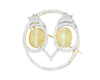 Chrysoberyl cat's eye and diamond brouch Chrysoberyl cat's eye and diamond brouch