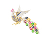 Mixed gem stones and diamond brouch Mixed gem stones and diamond brouch