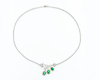 Tsavorite garnet and diamond necklace