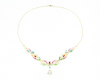 Topaz, mixed gem stones and sapphire necklace
