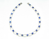Blue sapphire and diamond necklace