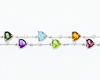 Mixed gem stones and diamond bracelet