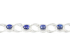 Blue sapphire and diamond bracelet