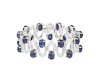 Blue sapphire and diamond bracelet
