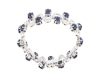 Blue sapphire and diamond bracelet