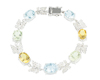 Aquamarine and diamond bracelet