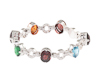 Rhodolite garnet, mandarin spessartite garnet and tsavorite garn Rhodolite garnet, mandarin spessartite garnet and tsavorite garn