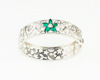 Emerald and diamond bangle