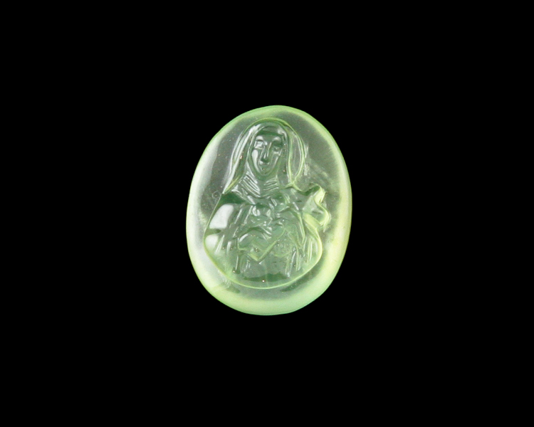 Prehnite St. Mary amulet - Click Image to Close