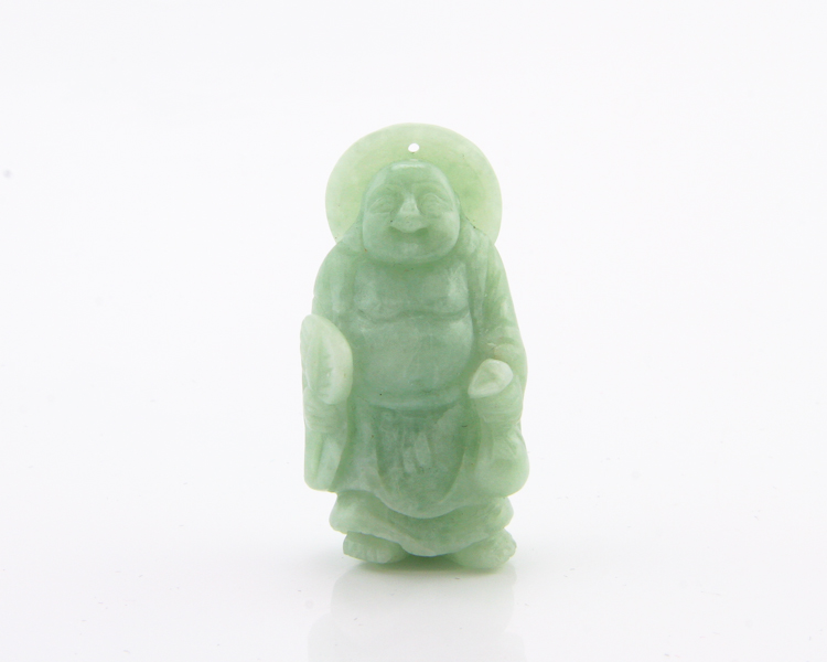 Jadeite (type-A) Budai amulet - Click Image to Close