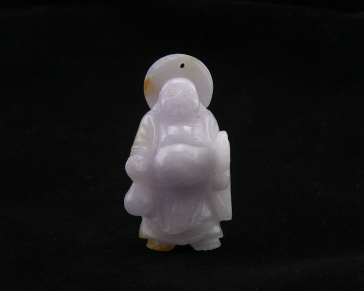 Jadeite (type-A) Budai amulet - Click Image to Close