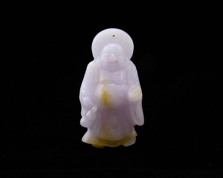 Jadeite (type-A) Budai amulet - Click Image to Close