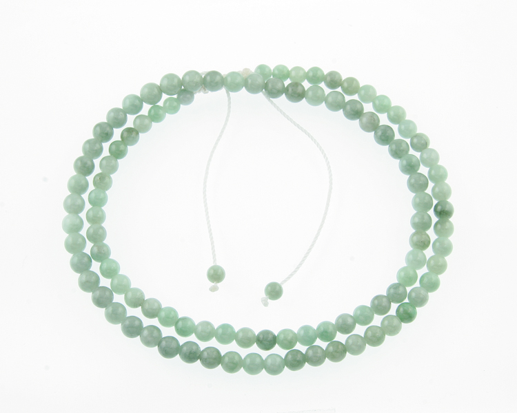 Jadeite (type-A) bead necklace - Click Image to Close