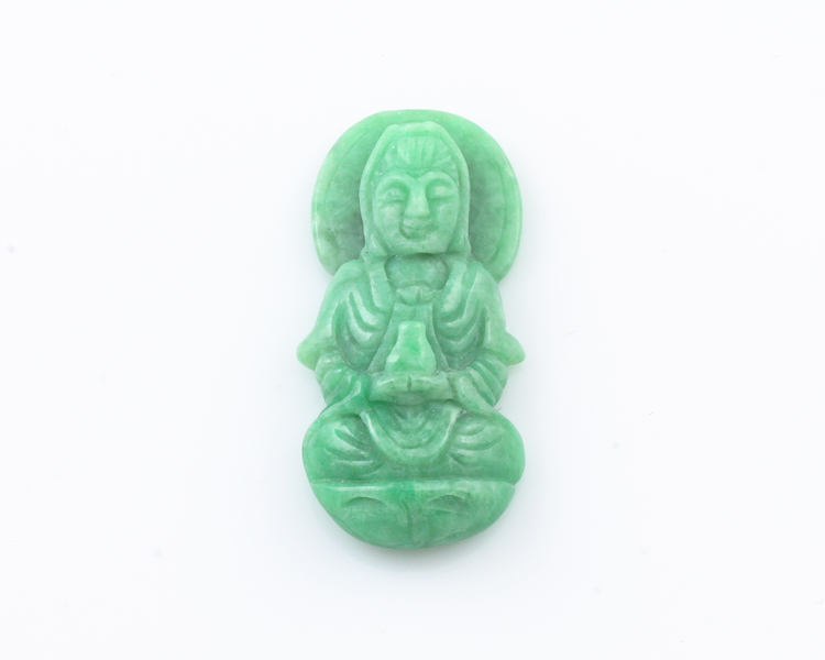 Jadeite (type-A) Guan Yin statue - Click Image to Close