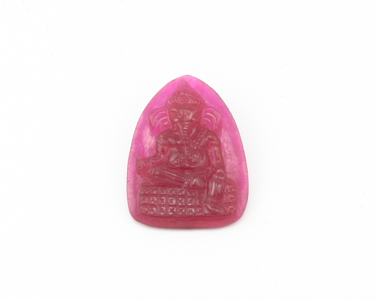 Ruby Ganesha amulet - Click Image to Close