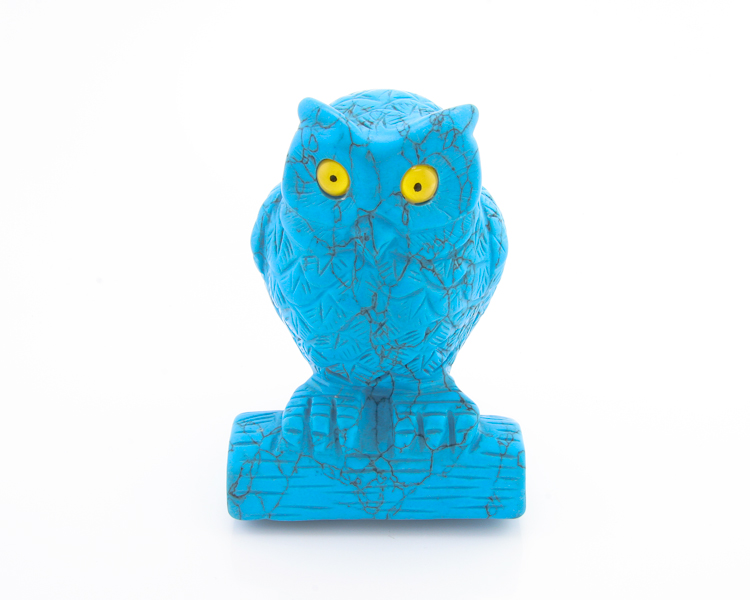 Turquoise owl - Click Image to Close