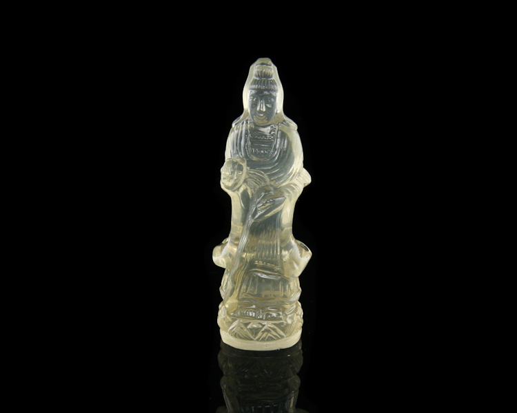 Quartz Guan Yin statue - Click Image to Close