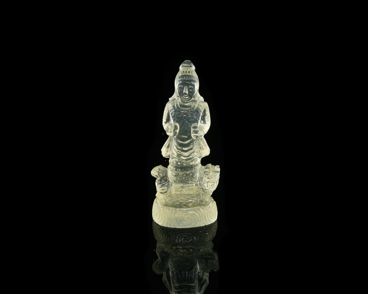 Quartz Guan Yin statue - Click Image to Close