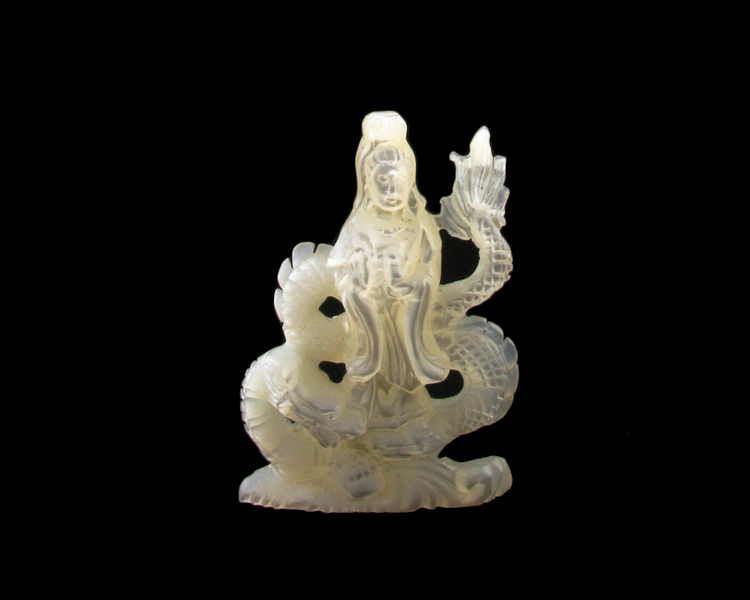 Mother of pearl Guan Yin statue - Click Image to Close