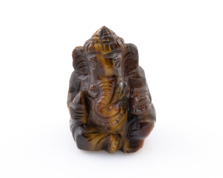 Tiger eye Ganesha statue - Click Image to Close