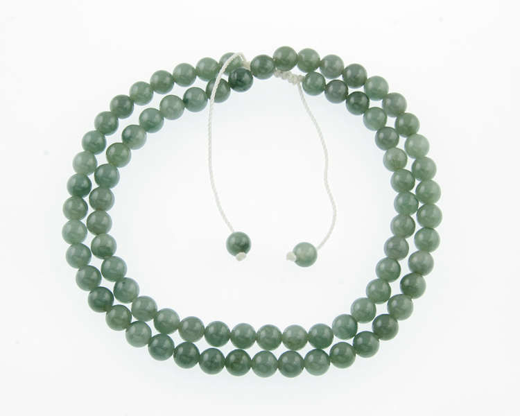 Jadeite (type-A) bead necklace - Click Image to Close