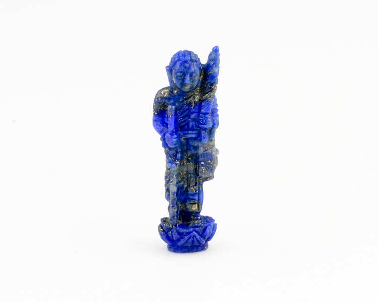 Lapis lazuli Gautama Buddha statue - Click Image to Close