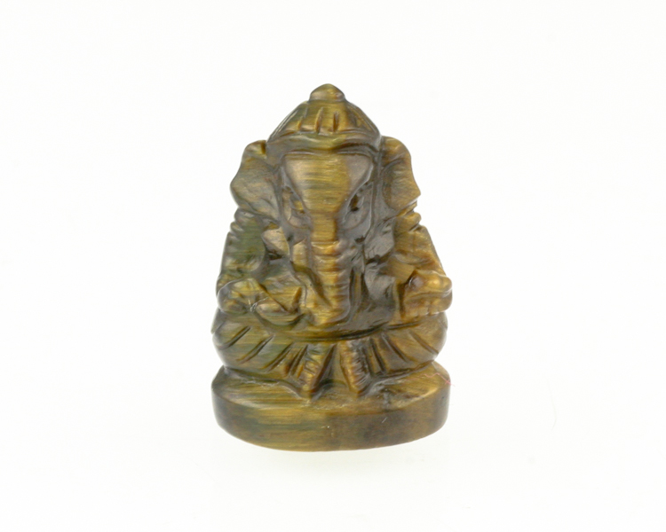 Tiger eye Ganesha statue - Click Image to Close