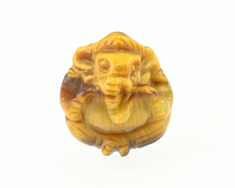 Tiger eye Ganesha statue - Click Image to Close