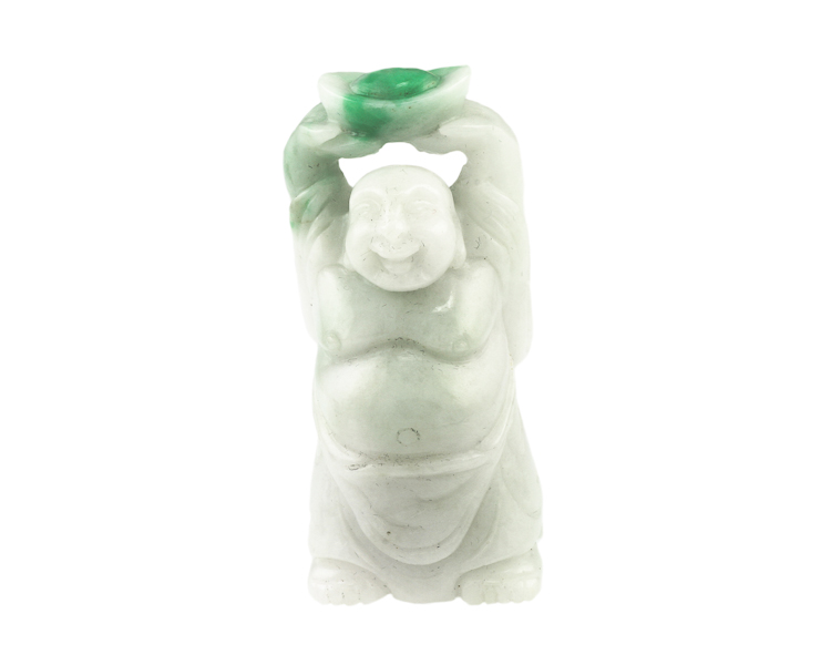 Jadeite (type-A) Budai statue - Click Image to Close