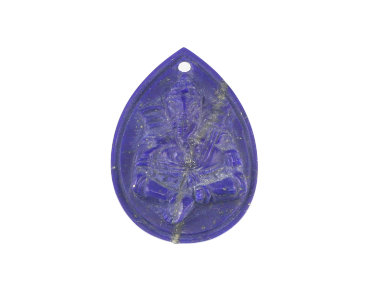 Lapis lazuli Ganesha amulet - Click Image to Close