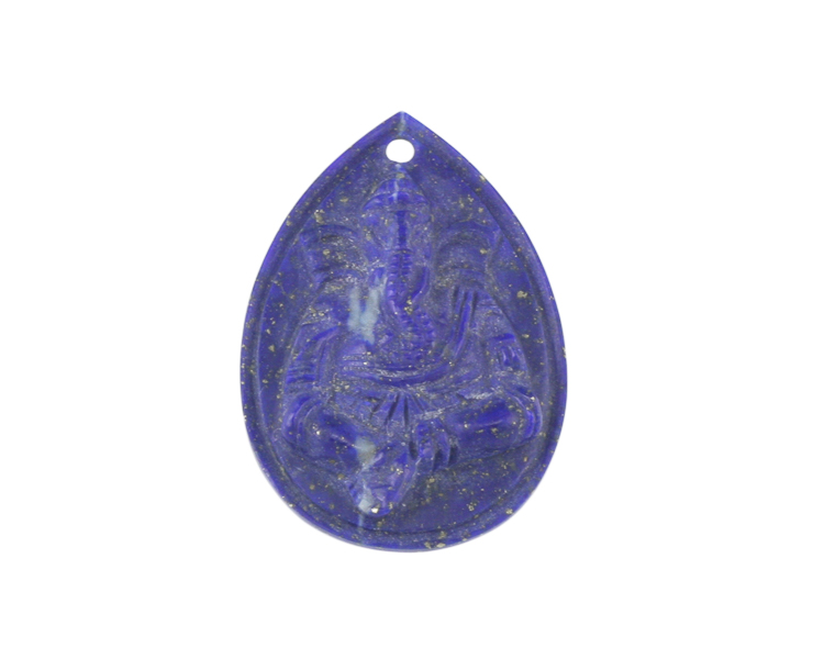Lapis lazuli Ganesha amulet - Click Image to Close