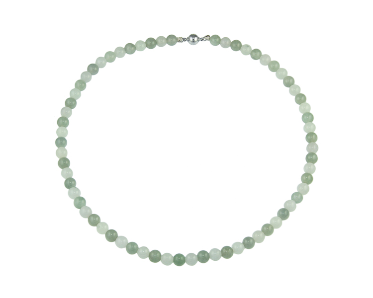 Jadeite (type-A) bead necklace - Click Image to Close