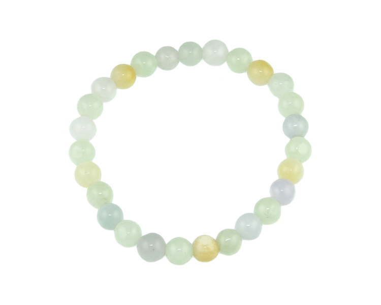 Jadeite (type-A) bead bracelet - Click Image to Close