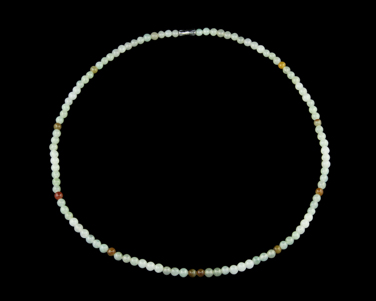 Jadeite (type-A) bead necklace - Click Image to Close