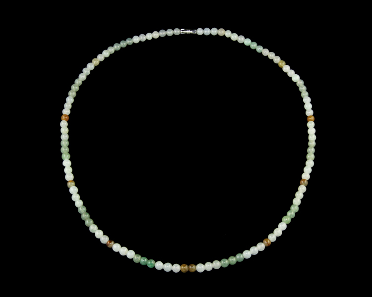 Jadeite (type-A) bead necklace - Click Image to Close