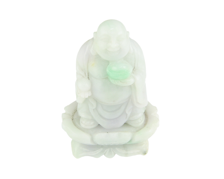 Jadeite (type-A) Budai statue - Click Image to Close