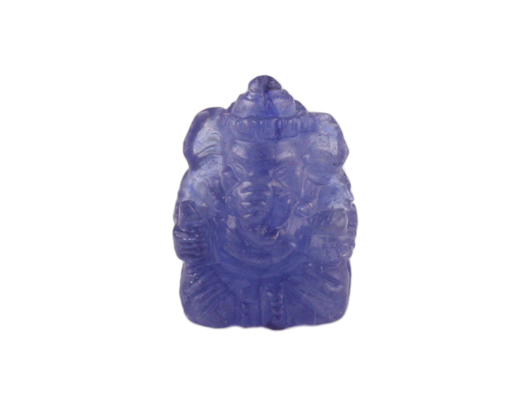 Blue sapphire Ganesha statue - Click Image to Close